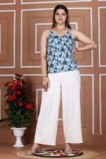 Floral Printed Cotton Top with Adjustable Straps - Image 6